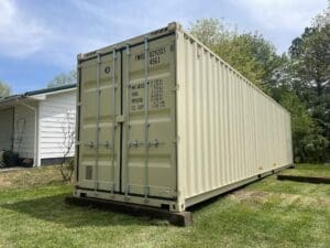 40ft high cube (one-trip) with 4-lever doors and a lock box